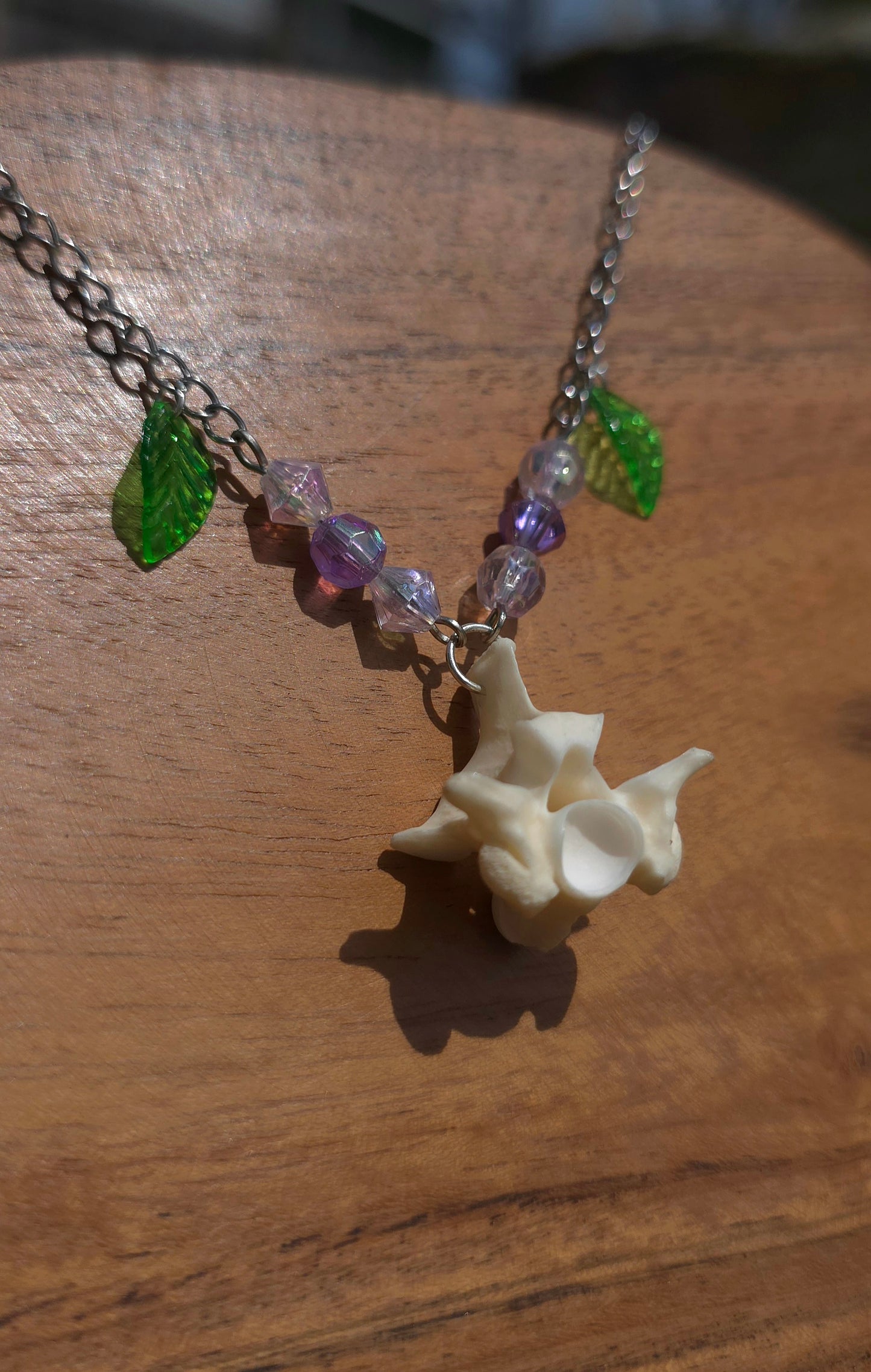 Blood Python Vertebrae Leafy Necklace
