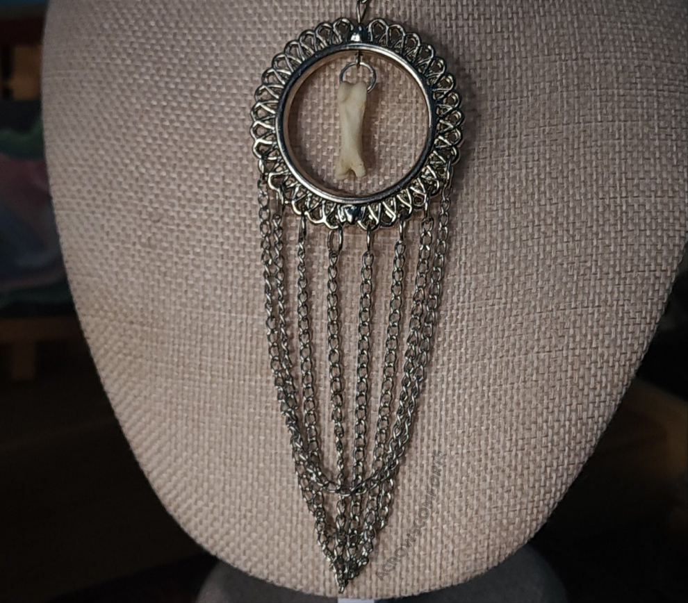 Coyote Toe Bone Reclaimed Necklace