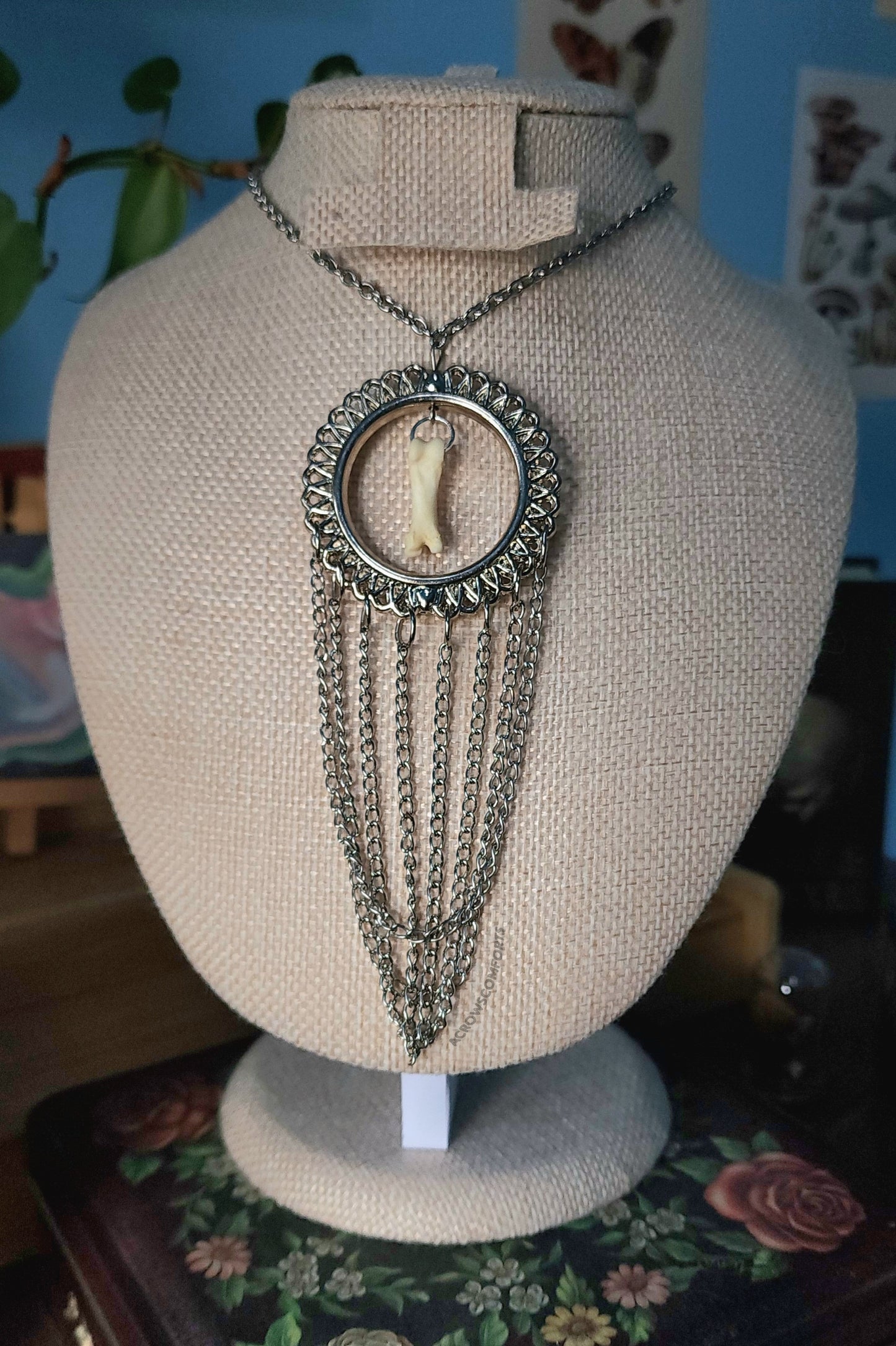 Coyote Toe Bone Reclaimed Necklace