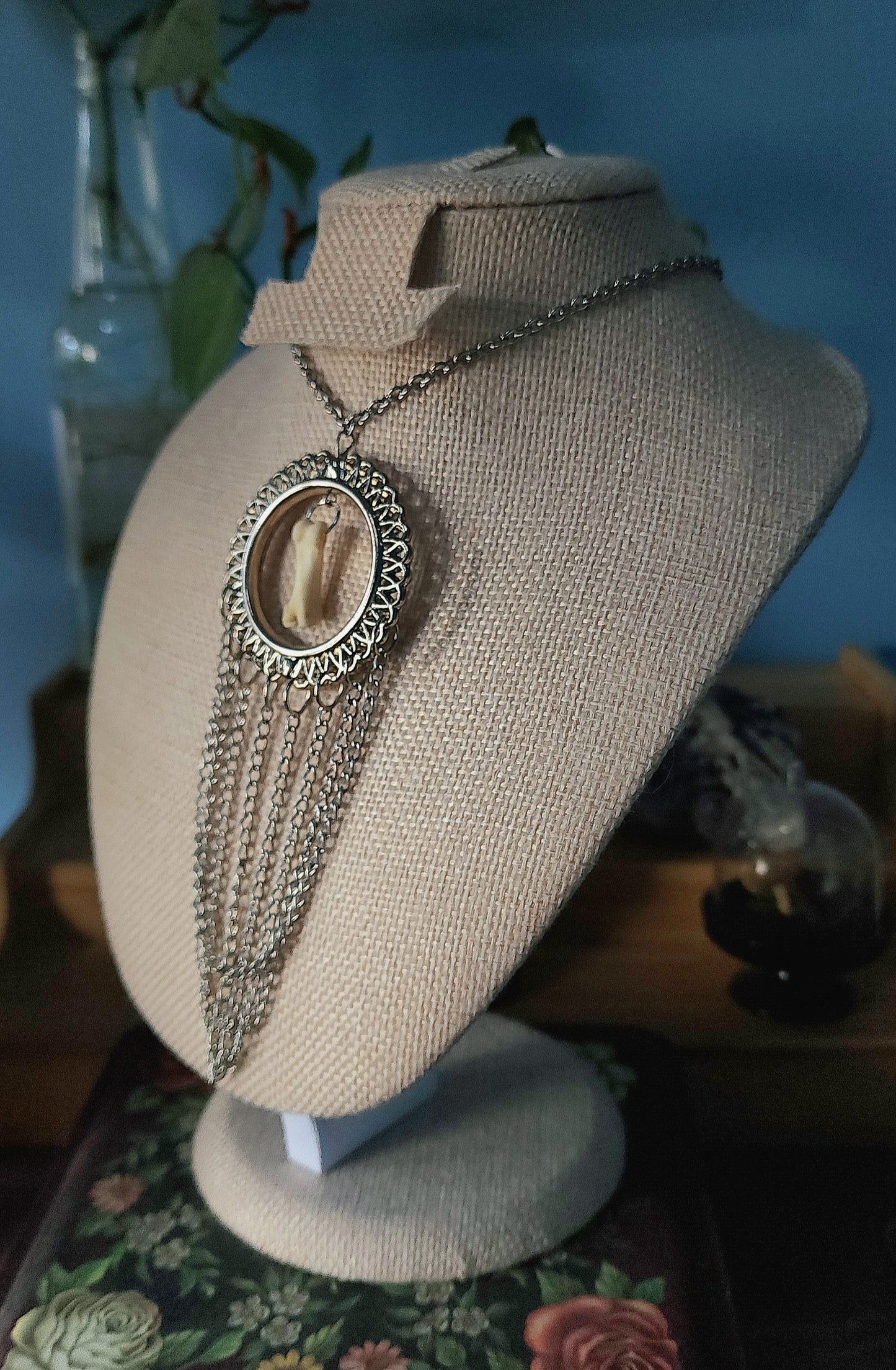 Coyote Toe Bone Reclaimed Necklace