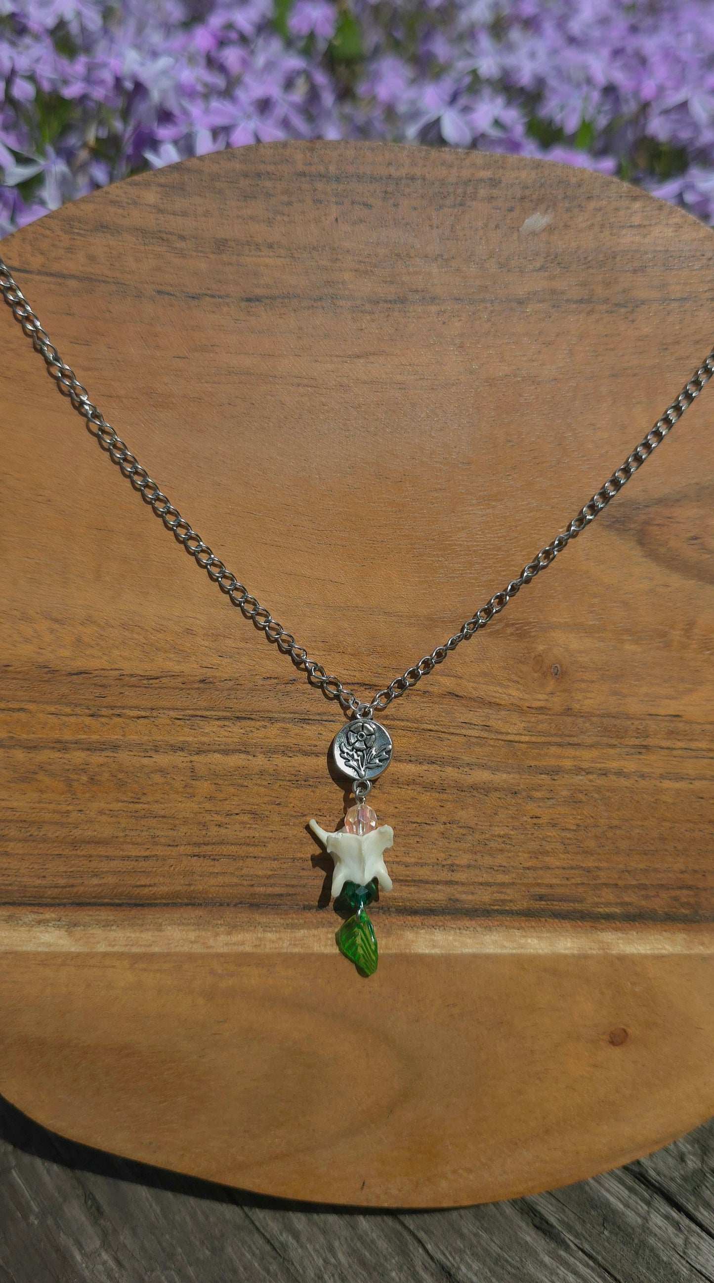 Flower Mink Necklace & Earring Set