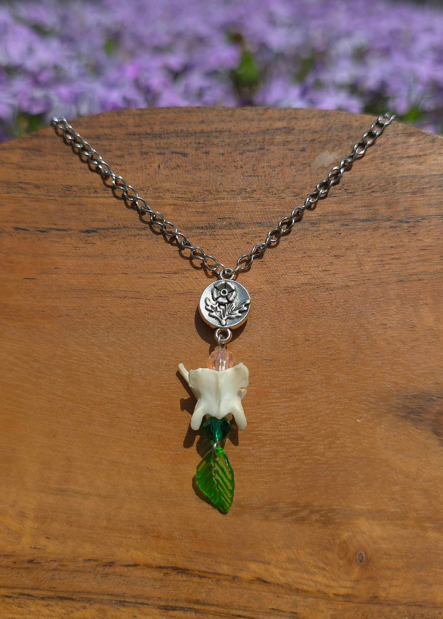 Flower Mink Necklace & Earring Set