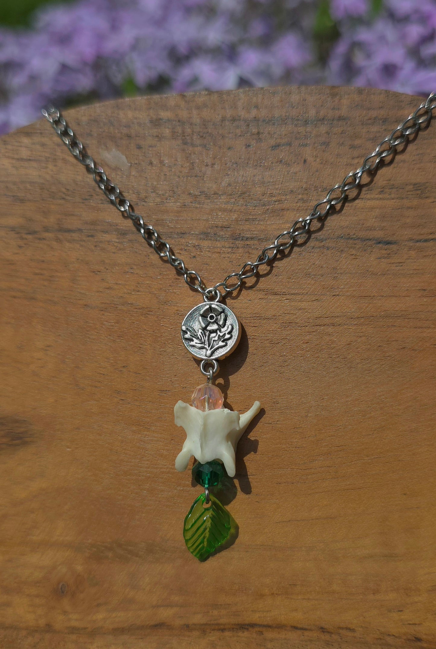 Flower Mink Necklace & Earring Set