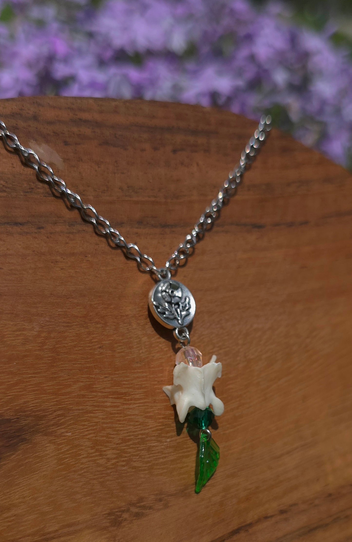 Flower Mink Necklace & Earring Set