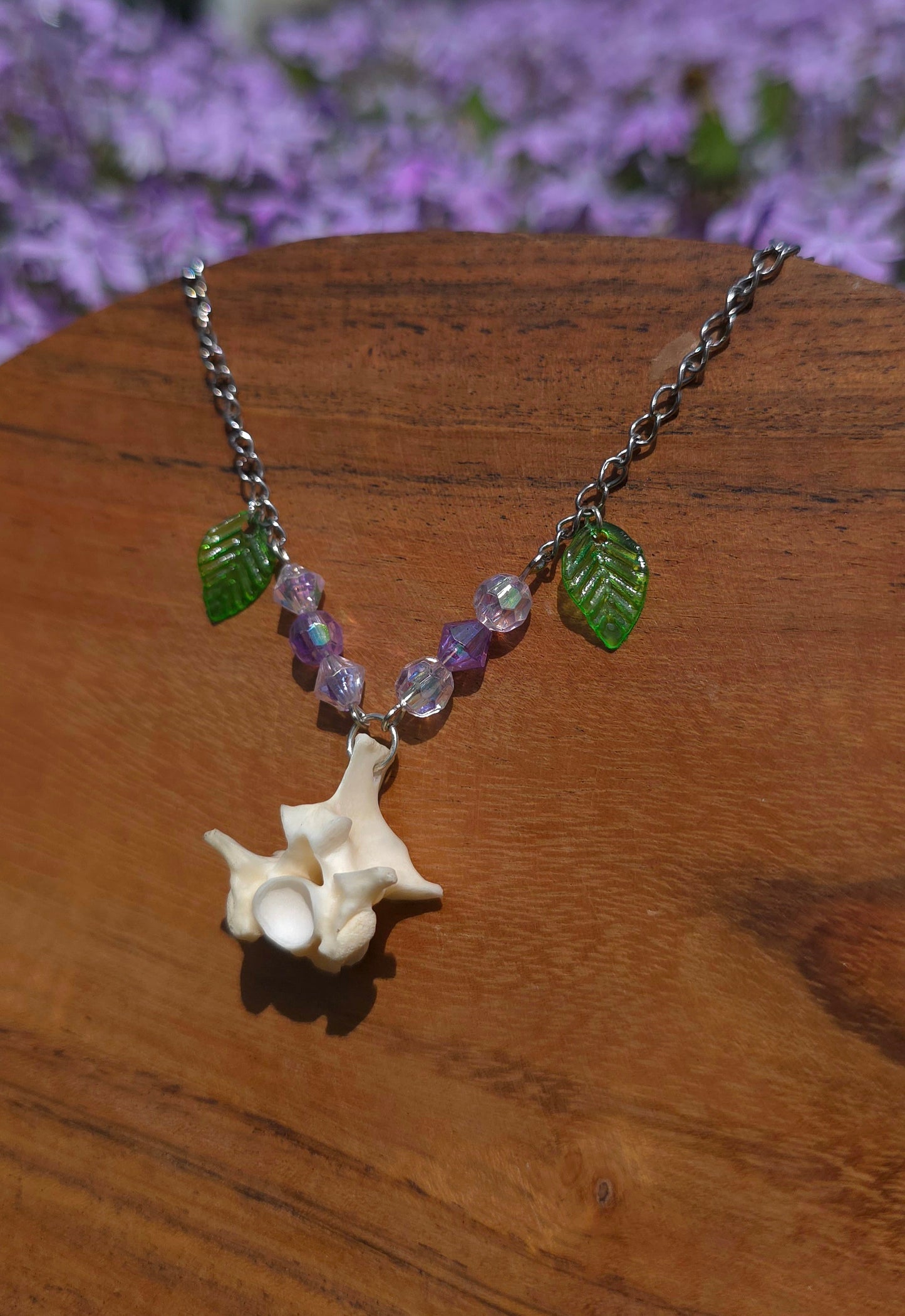 Blood Python Vertebrae Floral Jewelry Set