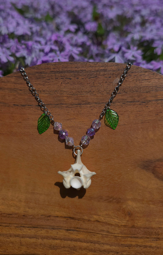Blood Python Vertebrae Leafy Necklace
