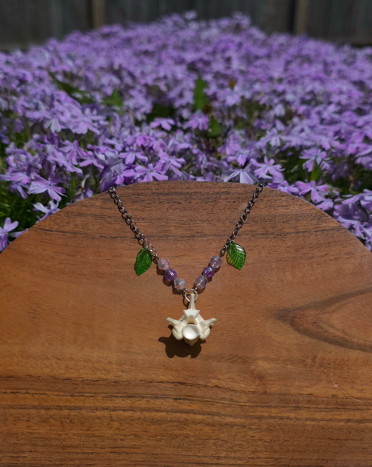 Blood Python Vertebrae Floral Jewelry Set