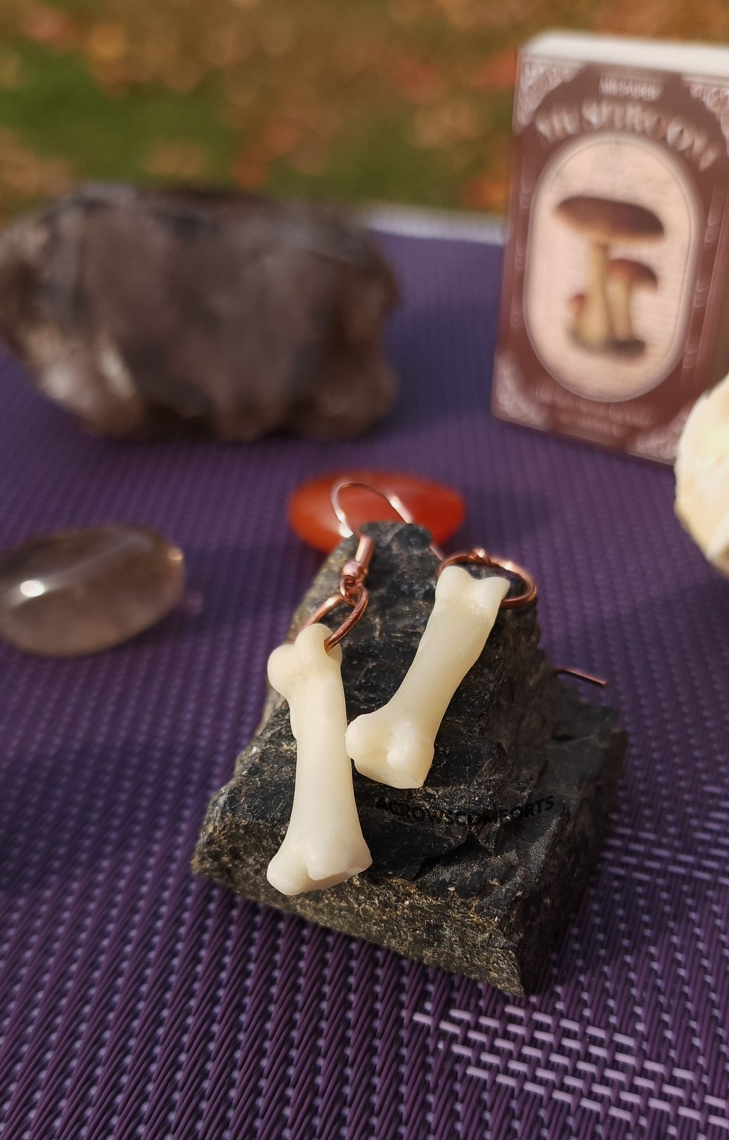 Coyote Toe Bone Earrings