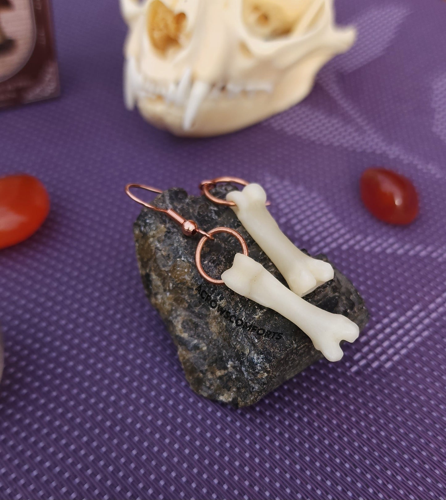 Coyote Toe Bone Earrings